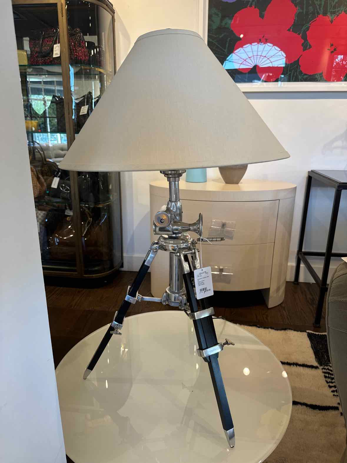 Vintage RH Royal Marine Tripod Adjustable Table Lamp in Polished Aluminum