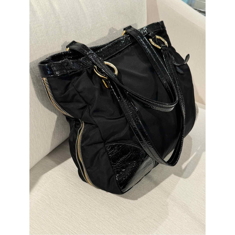 Women's Prada Exspandable Black Satchel w/Gold Hardware