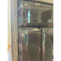 Gray Glass 6-Drawer Dresser Attrib. to Arhaus (AS IS)