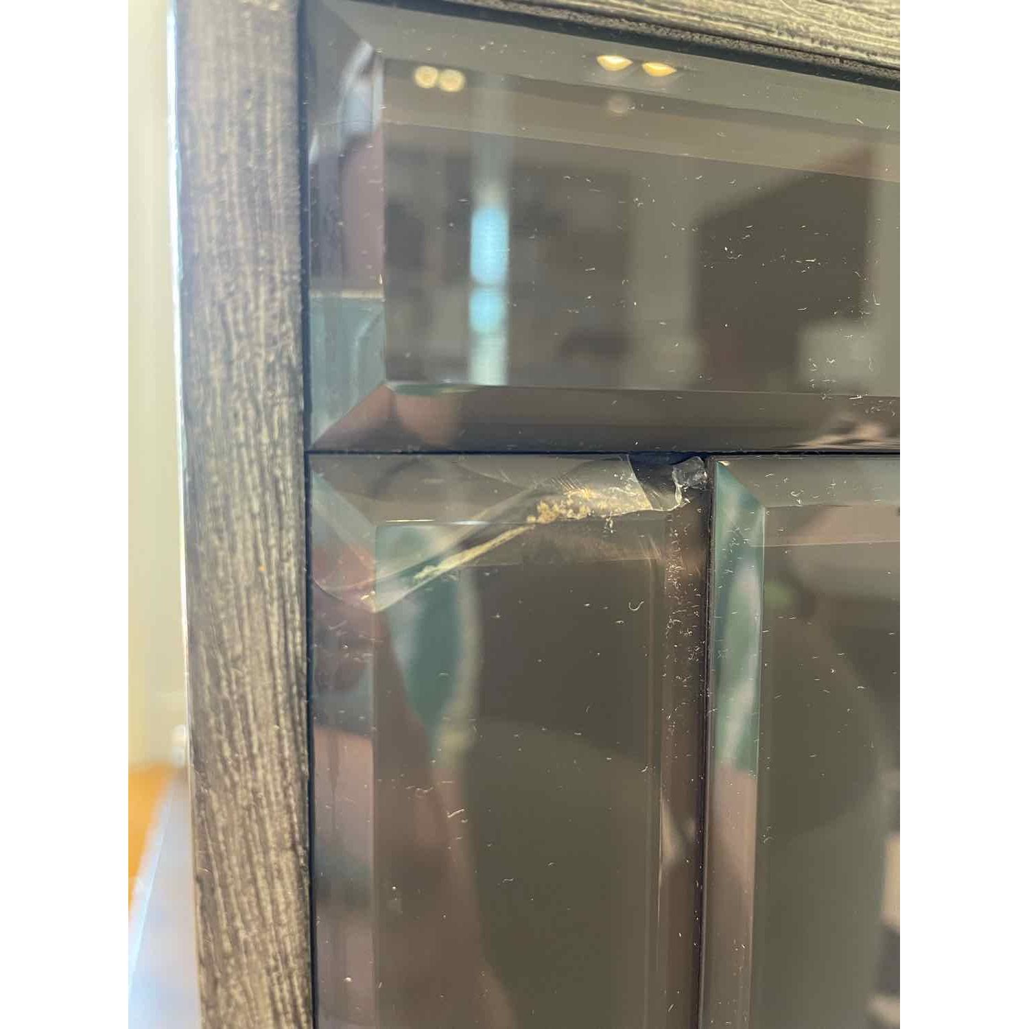 Gray Glass 6-Drawer Dresser Attrib. to Arhaus (AS IS)