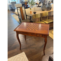 Italian Mahogany Inlaid Flip Top Game Table