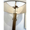 Brass Ring Floor Lamp w/ Beige Shade