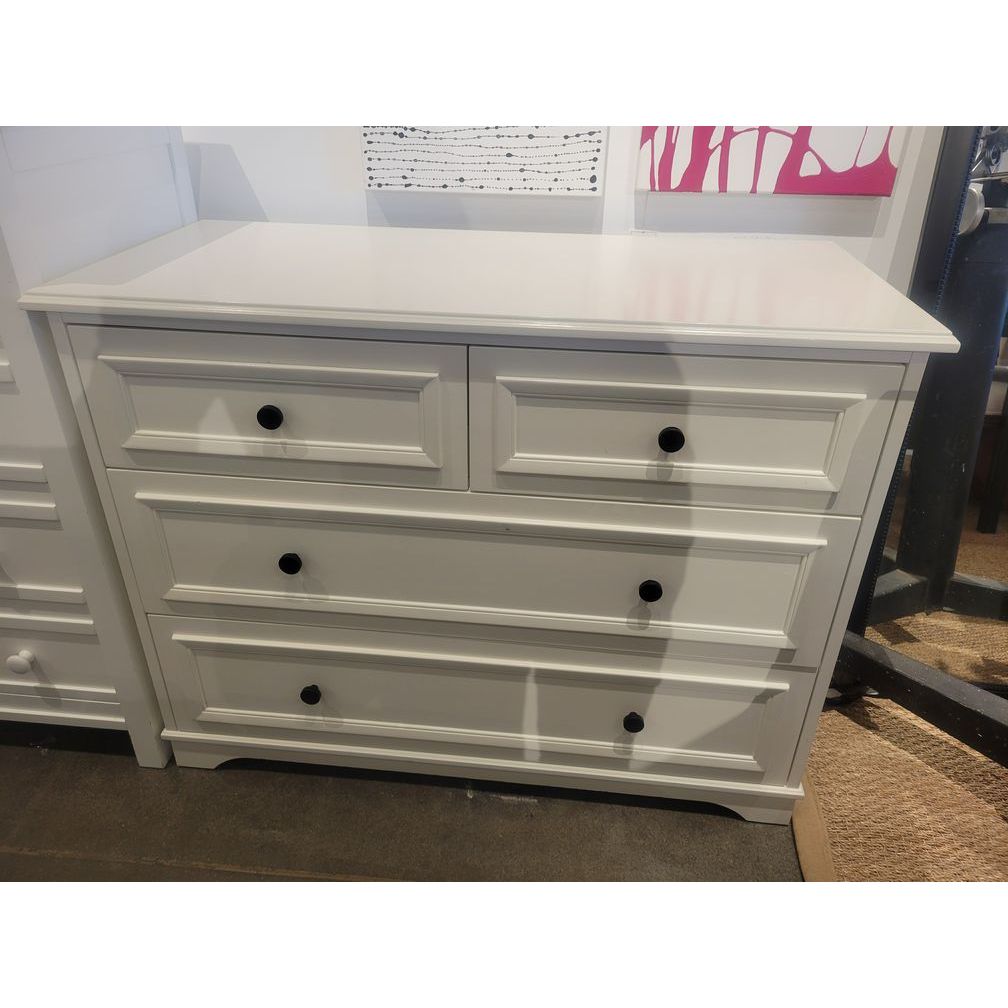 White Wood 4-Drawer Dresser by PB