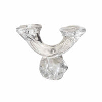 DAUM France Crystal 2-Arm Candle Holder