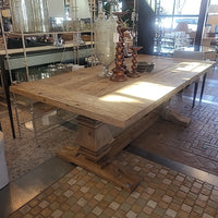 7-ft Salvaged Wood Trestle Dining Table by RH