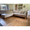 2-Pc Beige Organic Linen 'Lotus' Sectional w/ Yellow Slipcover by ABC Carpet
