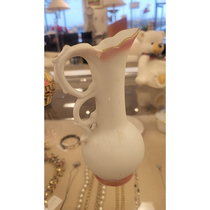 Raised Floral Porcelain Bud Vase