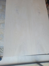 Sunbleached Ash Top Maya Dining Table on Metal X Base by Taracea