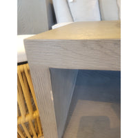 PAIR of Bezier 1-Drawer Graywash Oak Side Tables by RH