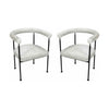 PAIR of Marbella Chairs in Hammered Chenille w/ Black Metal Legs