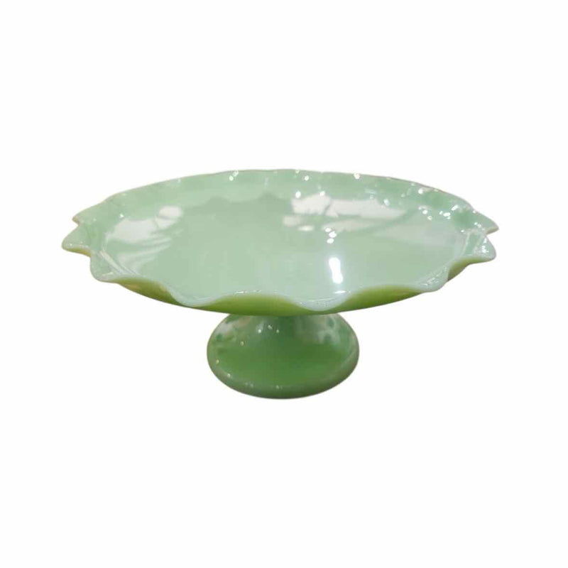 Martha Stewart Attrib. Jadeite Cake Stand - colletteconsignment.com