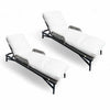 PAIR of 'Hendrick' Adjustable Gray Rope Chaise Lounges by Made Goods