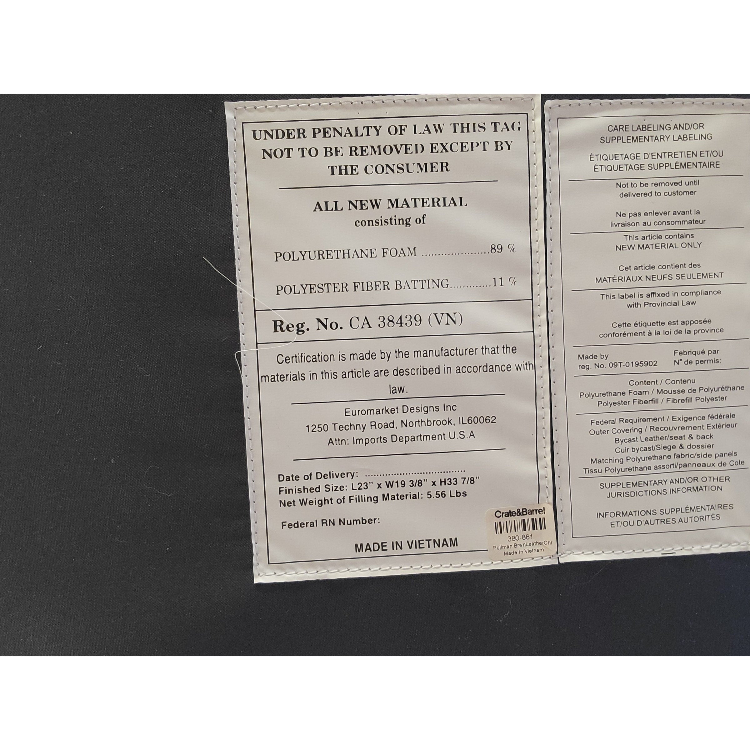 SET of 8 Brown Leather Dining Chairs - colletteconsignment.com