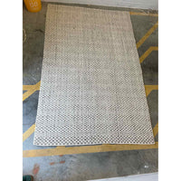 5' x 8' Beige & Brown Abstract Checkerboard Rug #51