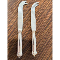 Ercuis France, Pr of Turenne Silverplate Cheese Knives, 7.75" L - colletteconsignment.com