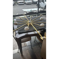 Kelly Wearstler Gold Tone 12 Flush Mount Arm Light Fixture with Alabaster Shades