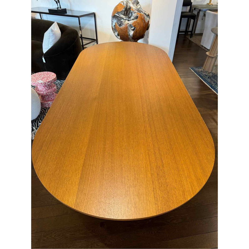 Custom Oval Dining Table in Golden Oiled Oak 96"Lx42"Wx30"H