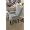 'Thomas' Blue Gray Weave Upholstered High Back Chair by Ethan Allen