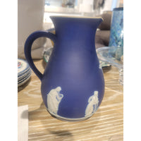 Wedgwood Style Blue Ceramic Pitcher - colletteconsignment.com