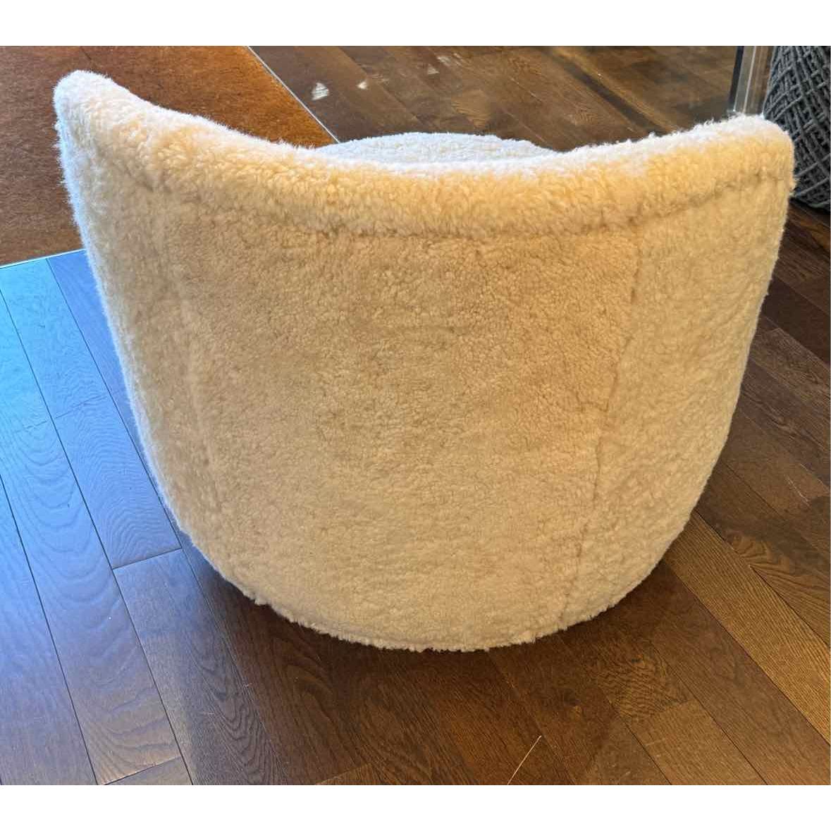 Custom Shearling Shea Club Chair 31"Wx26"Dx29"H