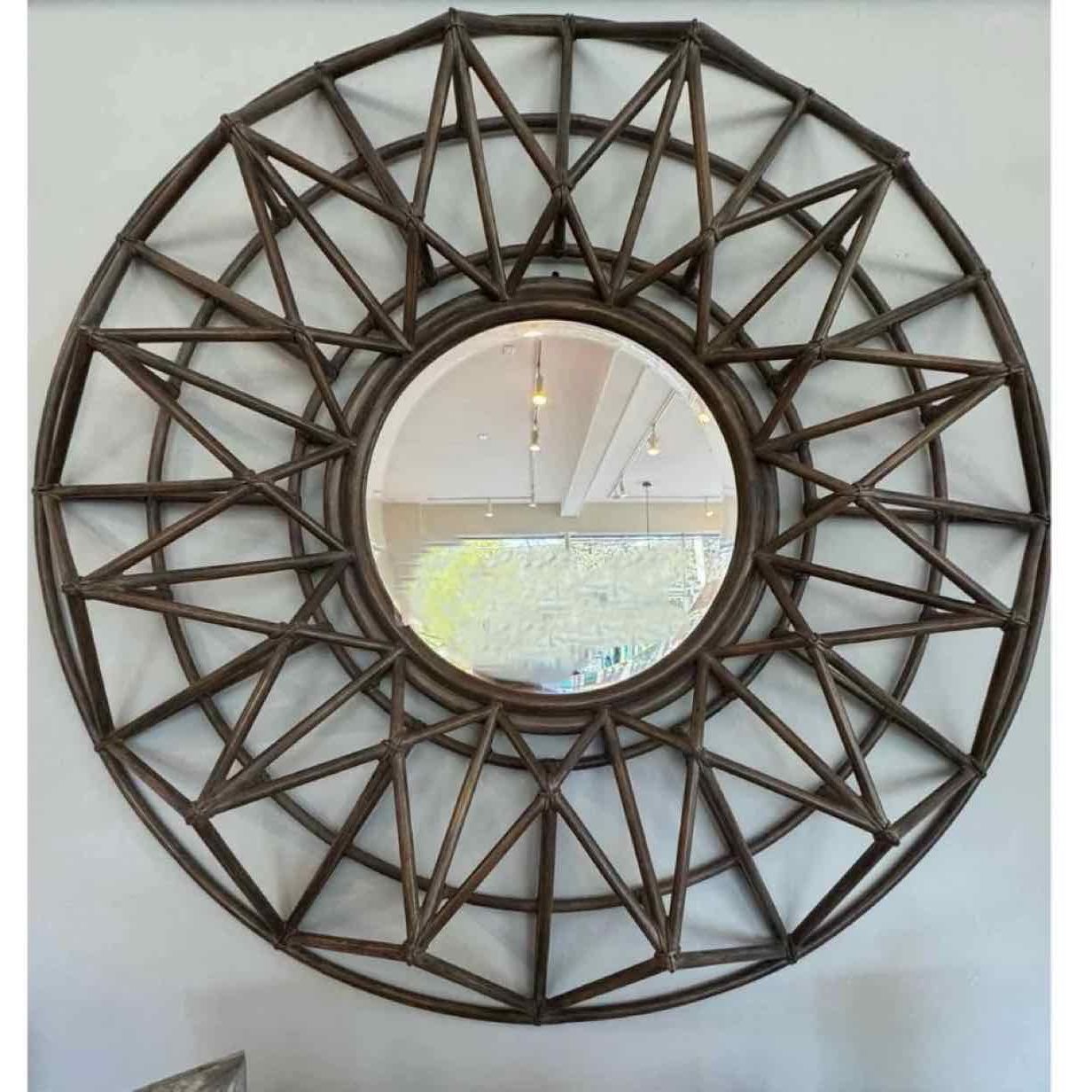 Palecek Bamboo / Rattan Round Mirror
