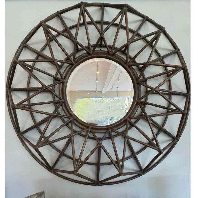 Palecek Bamboo / Rattan Round Mirror