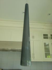 PAIR of Gray Glass Pendant Lights