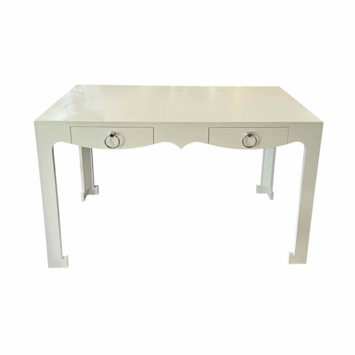 'Jordan' Regency Scalloped Console / Writing Desk by Bungalow 5 - colletteconsignment.com