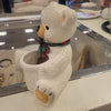 Ceramic Polar Bear Vessel w/ Plaid Ribbon