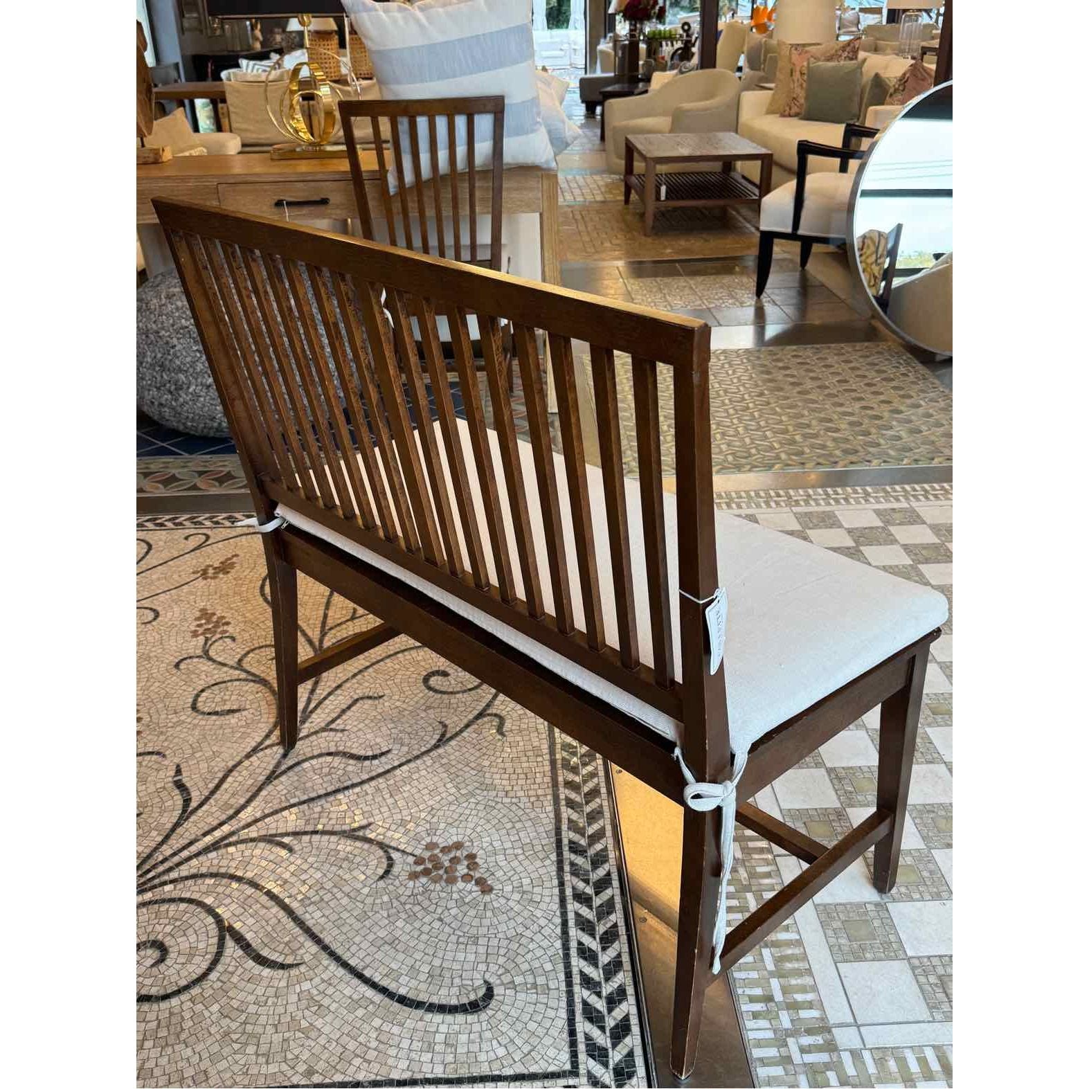 Wood Bench w/ Cushion by C&B