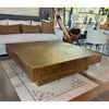 2GEE6CAT - Hammered Brass Square Coffee Table