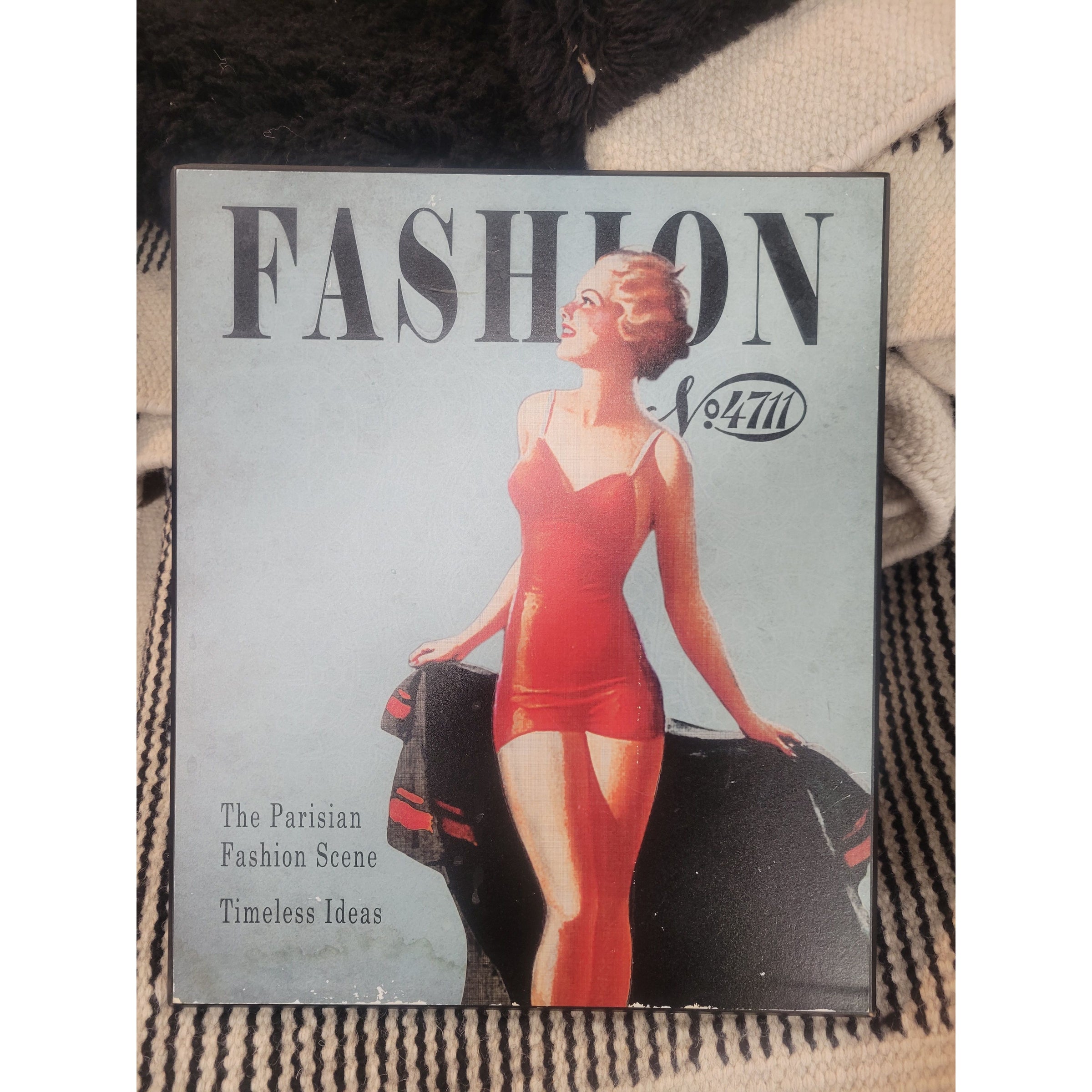 'Fashion' Vintage Magazine Print on MDF - colletteconsignment.com