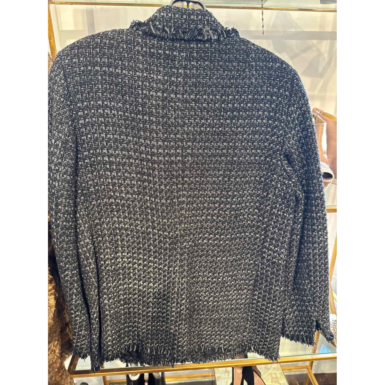 Women's Akris Size 12 Black Woven Blazer