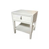 New Traditionalists Lacquer White Wood Side Table