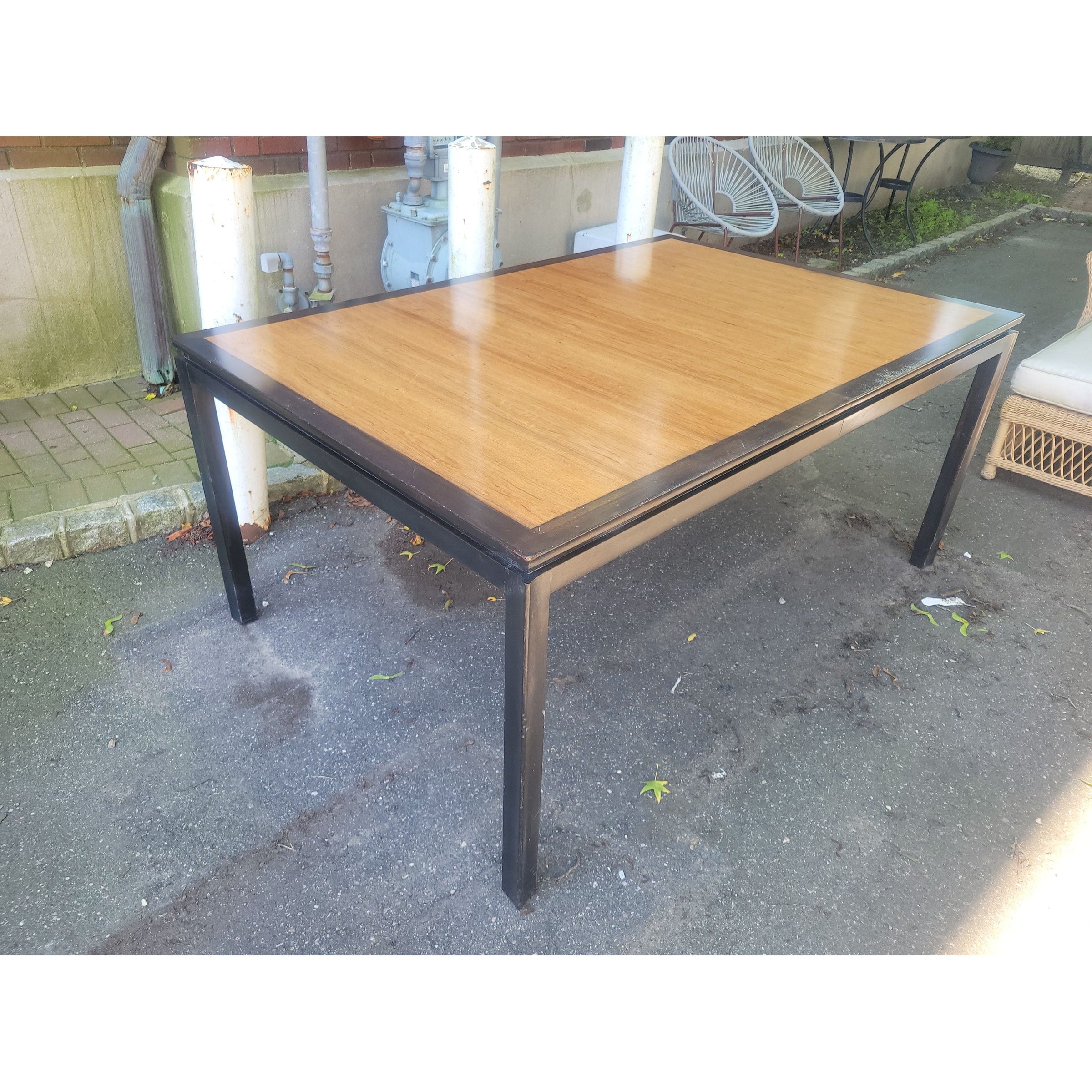 Rosewood & Oak Dining Table w/ 2 Leaves by Edward Wormley for Dunbar - AS IS