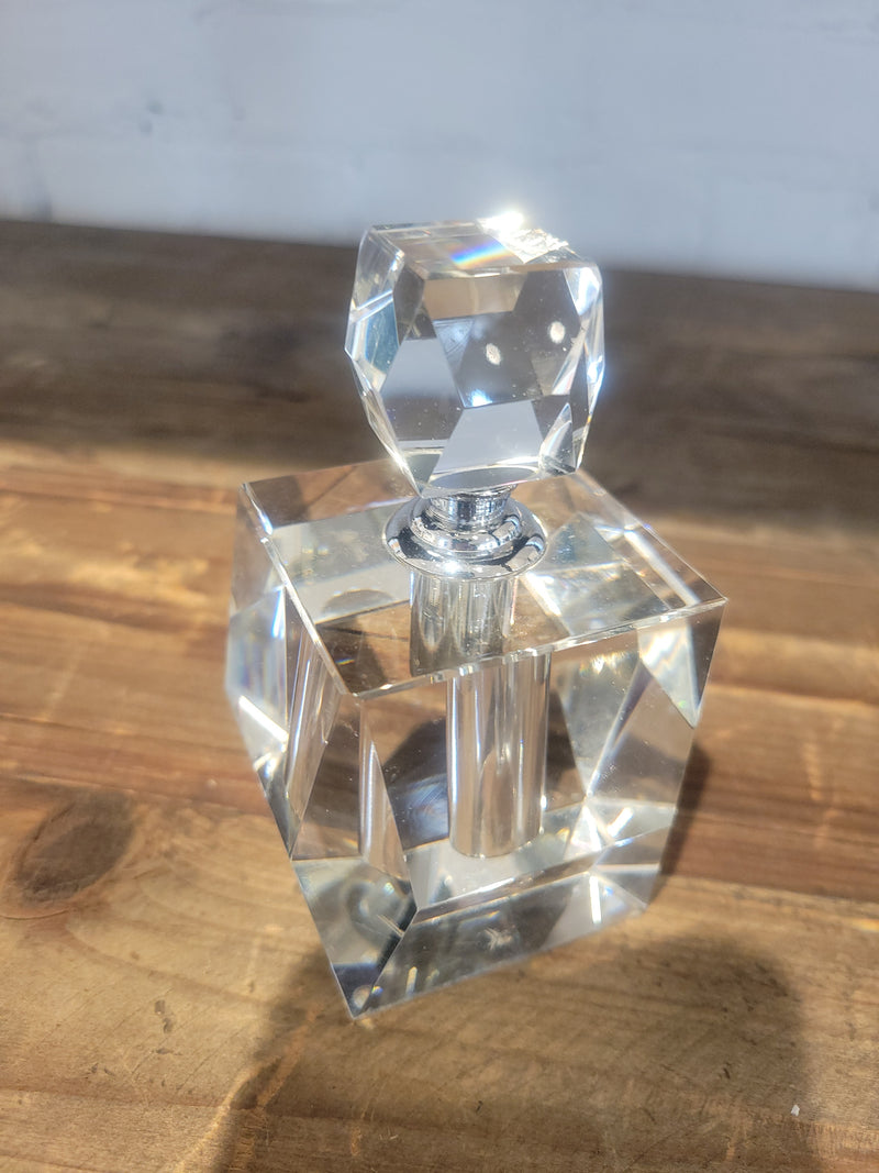 Oleg Cassini Crystal Box Shaped Perfume Bottle