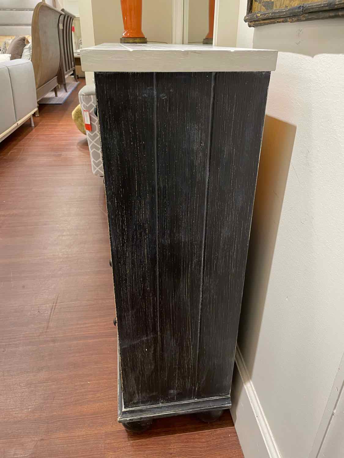 Happy Thoughts Gray Wood Sideboard