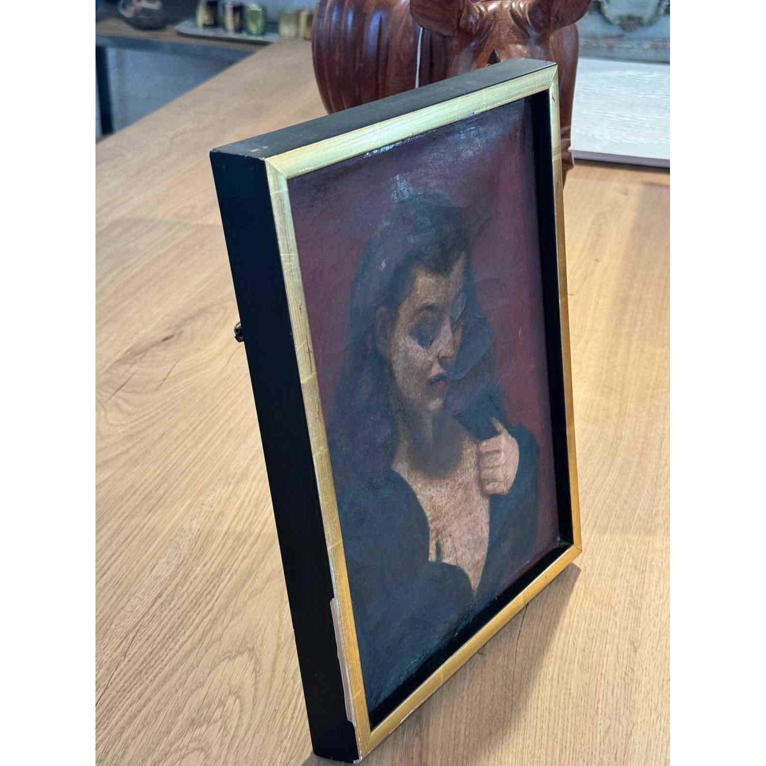 Oil Painting in Gold/Black Frame by Lily Cushing, 1909-1969