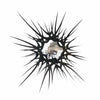 Custom Hammered Black Metal Wall Mirror
