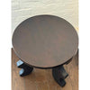 9V3UDFLP - Black Wood Side Table w/ Wavy Legs