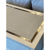 Custom Bleached Maple Console Table w/ Drawer & Shagreen Leather Top - AS IS