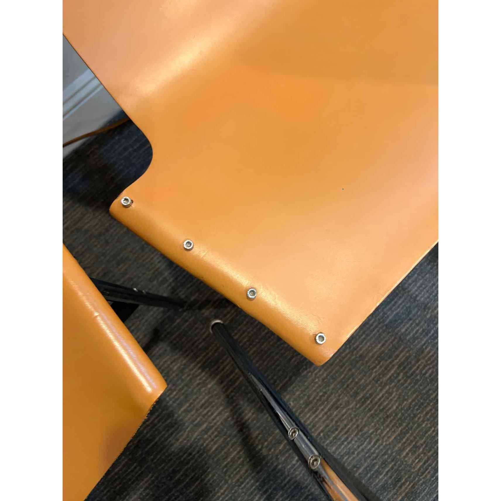 Gratz TG-10 Sling Tan Leather Chair & Chrome