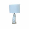 Selenite Crystal Table Lamp w/ Acrylic Lucite Base