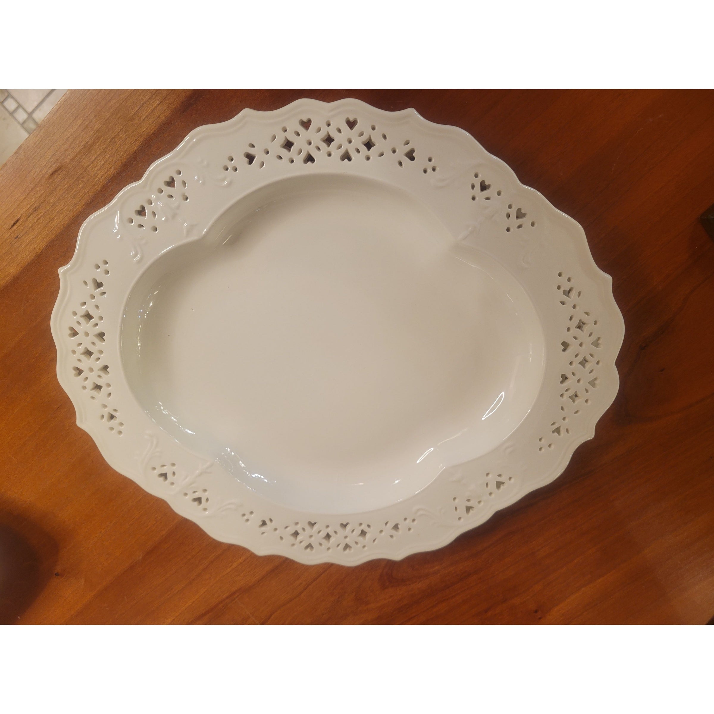 Pierced Porcelain Medium Serving Plate by Hartley Greens