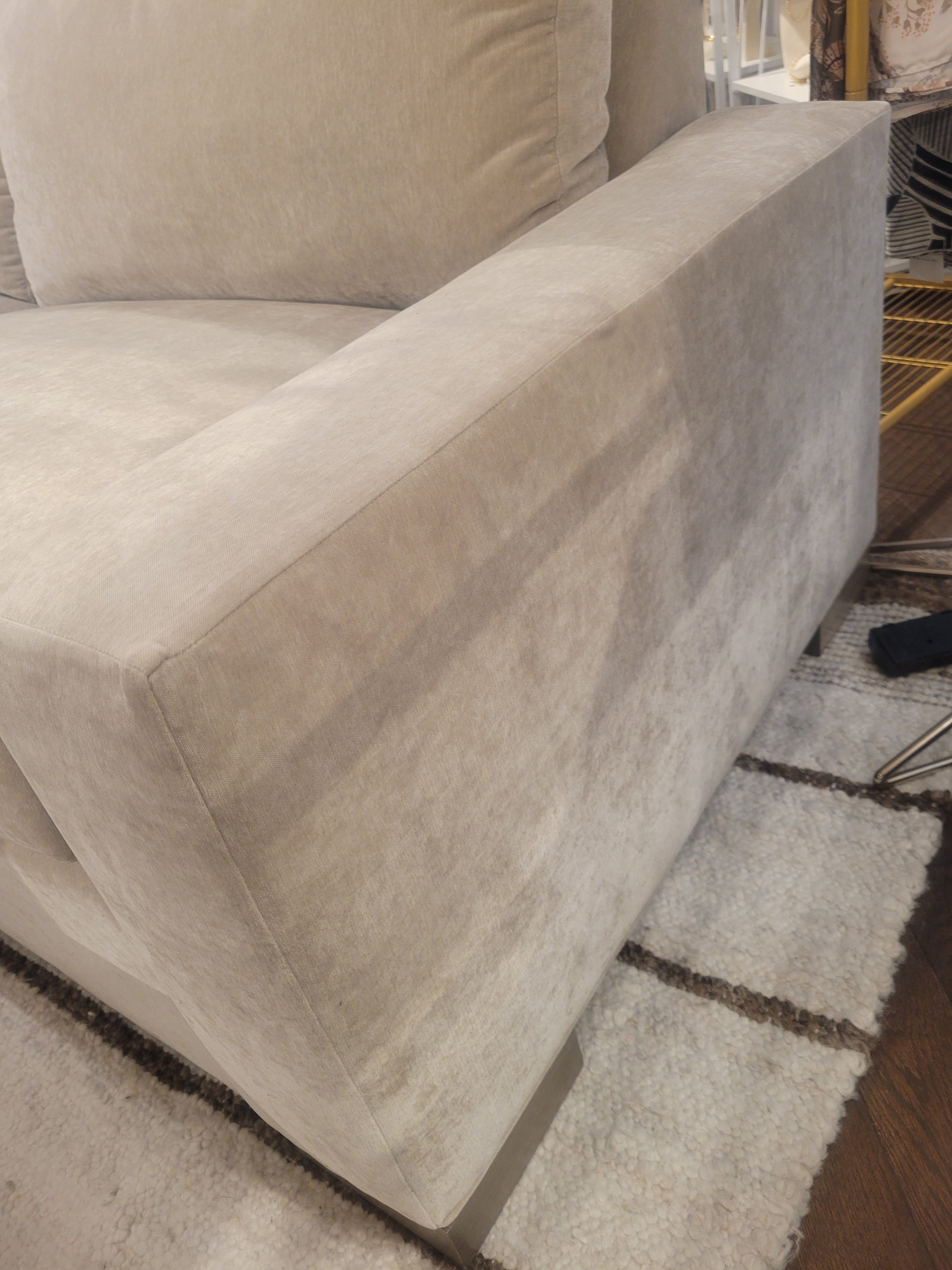 Gray Velvet Claremont Queen Sleeper Sofa by Vanguard
