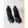 Donna Karan Black Round Toe Suede Heel Platform Pumps 39