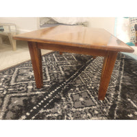 Vintage 4-ft Hardwood Coffee Table by C. Wright Table Co. - colletteconsignment.com