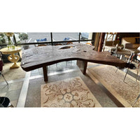 Live Edge Suar Wood Dining Table by Andrianna Shamaris