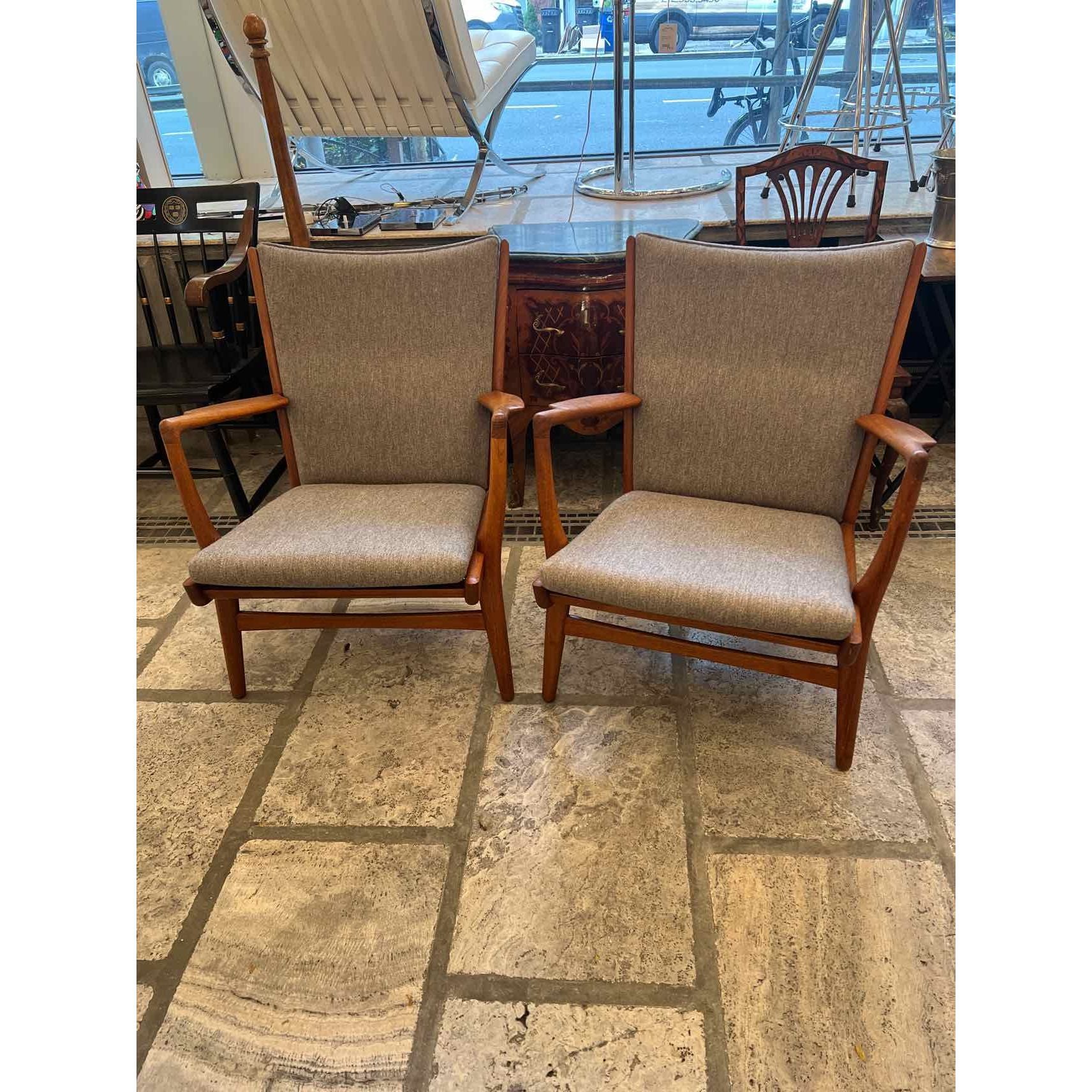 Pair of Hans Wegner Lounge Chairs