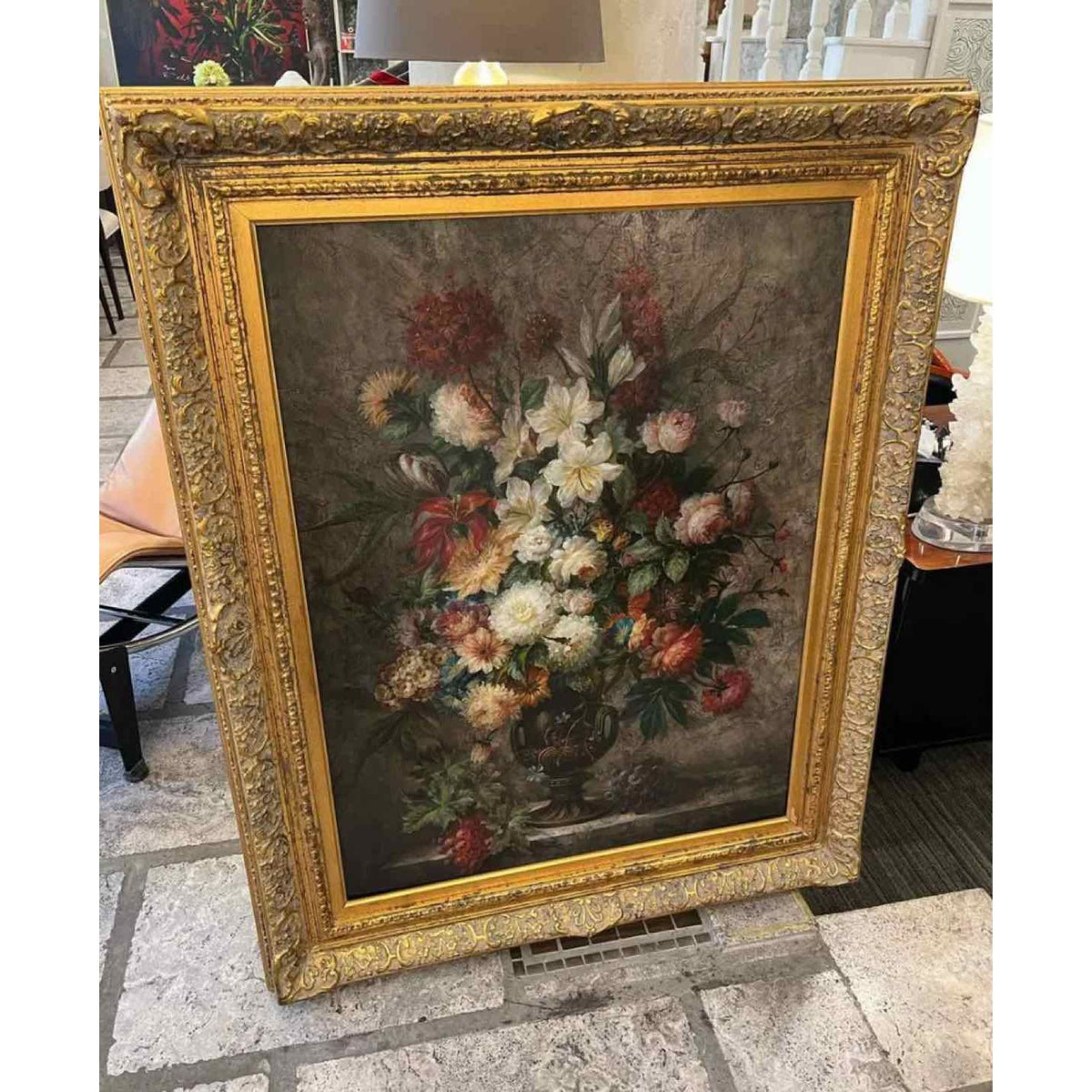 Oil Painting of a Bouquet of Flowers